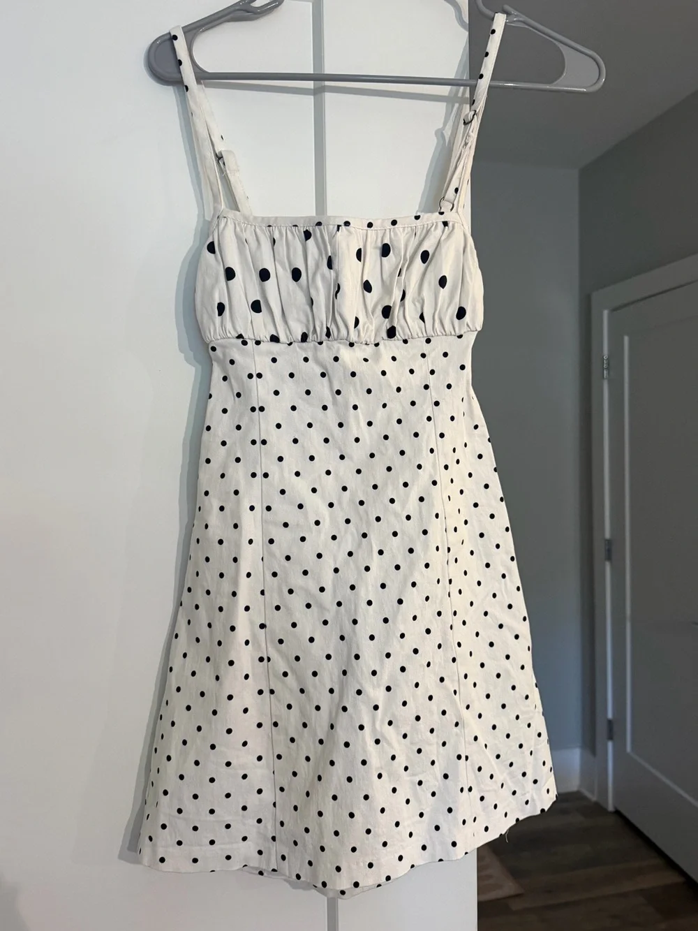 White Polka Dot Mini Dress